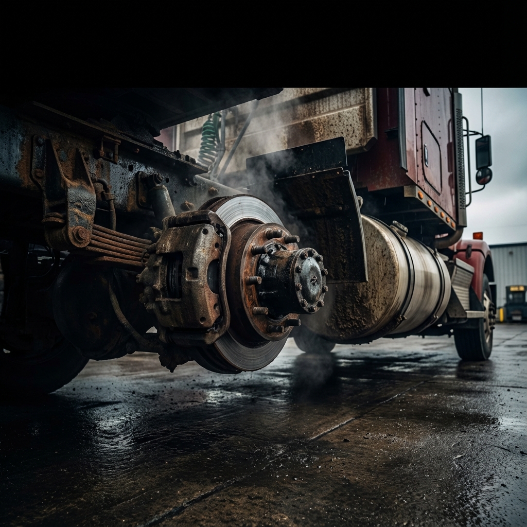 Semi truck air brake system maintenance