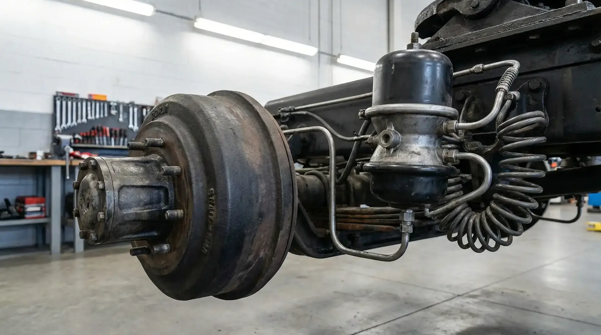 Semi truck air brake system maintenance