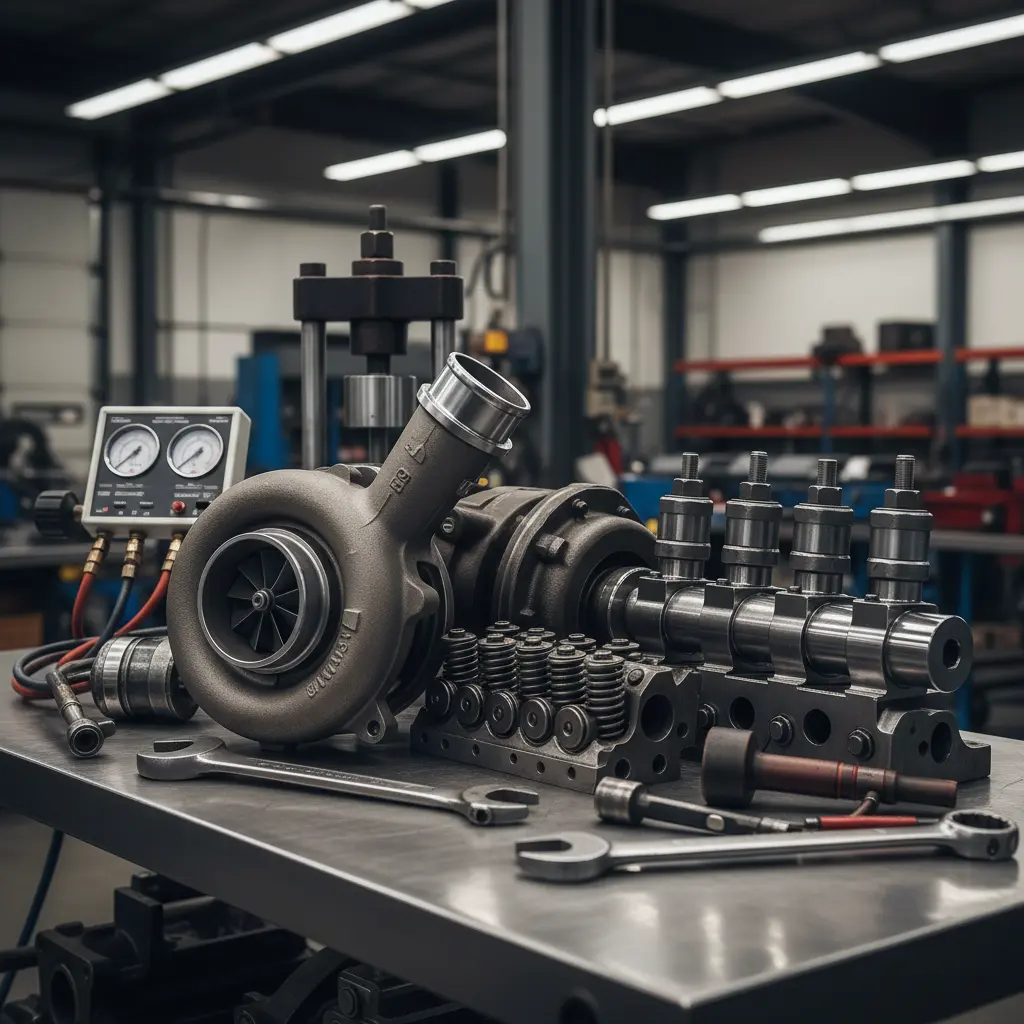 Diesel truck service tools and equipment