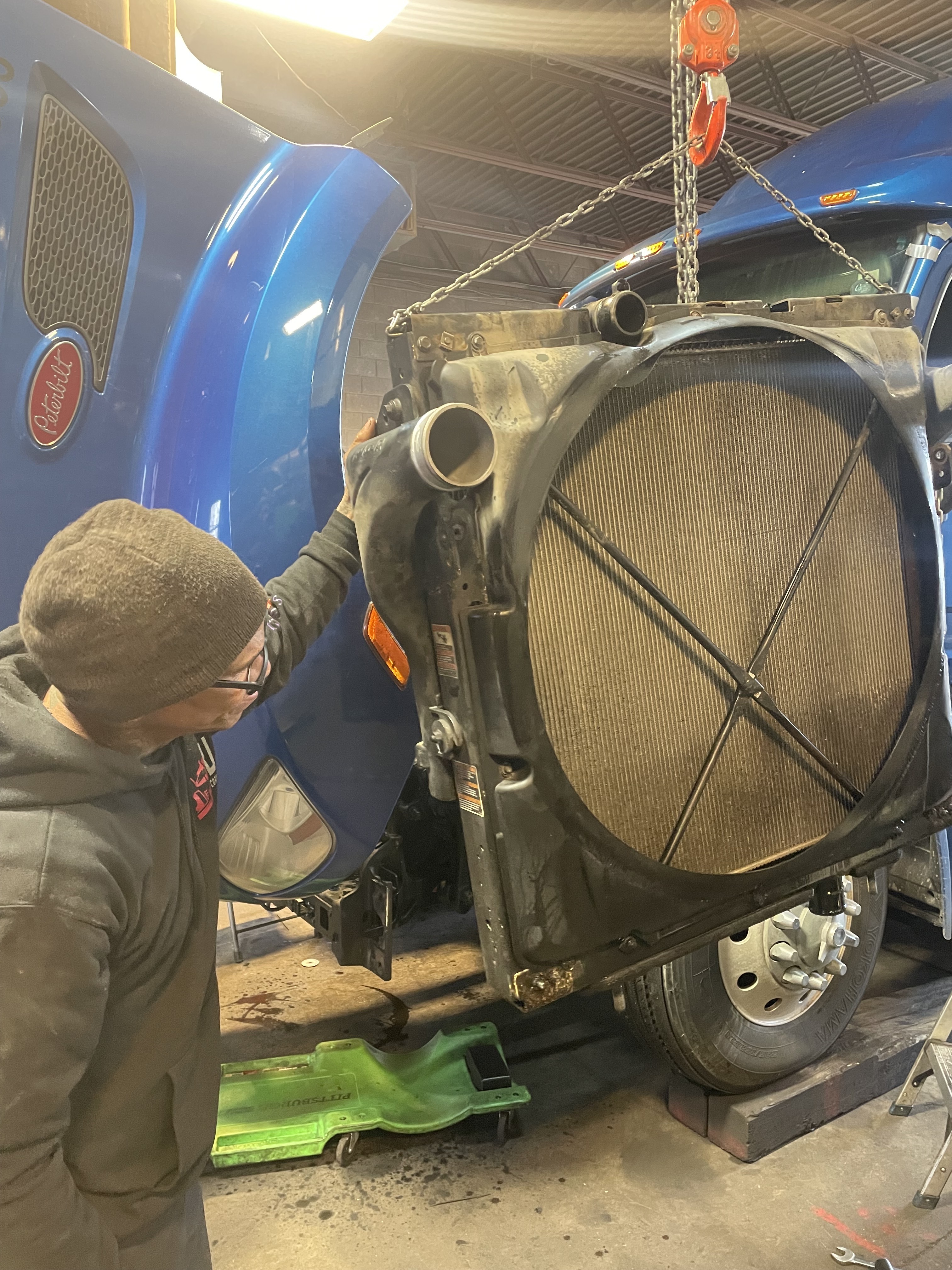 Transmission repair underway